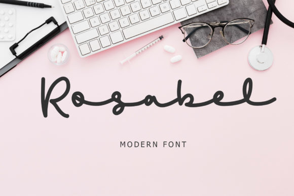 Rosabel: A Modern Script Typeface for Editorial Design