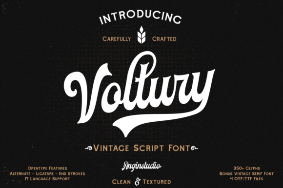 Voltury: A Handwritten Font for Modern Editorial Design